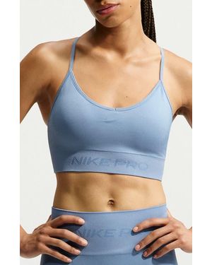 Nike Pro Dri-Fit Seamless Sports Bra - Blue