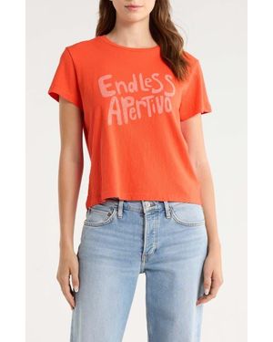 RE/DONE Endless Apertivo Graphic Cotton T-Shirt - Orange