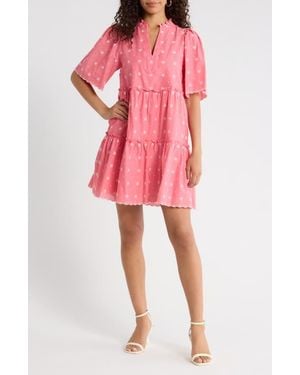 Sugarlips Gibson Dixie Tiered Cotton Dress - Pink