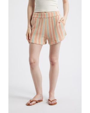 Rip Curl Premium Surf Stripe Cotton Shorts - Natural