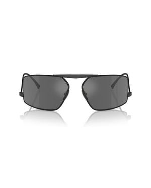 Scuderia Ferrari 64Mm Oversize Rectangular Sunglasses - Gray