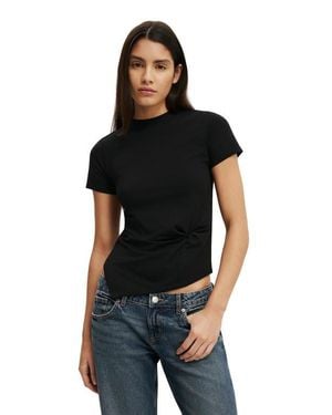 Cotton On Twist Short Sleeve Tee - Black