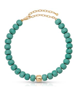 Ettika Semiprecious Stone Statement Necklace - Green