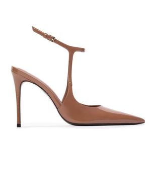 Black Suede Studio Runa 100 Pump - Brown