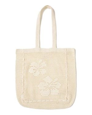 LSPACE Island Time Crochet Cotton Tote - Natural