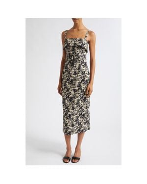 Toccin Theodora Belted Midi Dress - Multicolor