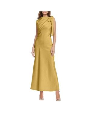 Badgley Mischka Open Back Cocktail Dress - Yellow