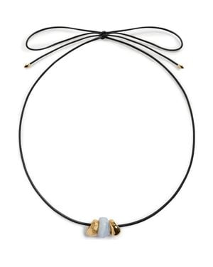 Monica Vinader Antica Gemstone Cord Necklace - Metallic