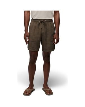 Prana Hideaways Organic Cotton Drawstring Shorts - Brown
