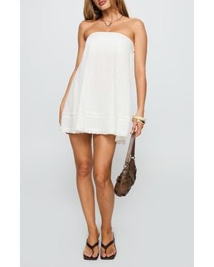Princess Polly Swing Ruffle Cotton Minidress in White | Lyst Princess Polly Swing Ruffle Cotton Minidress in White | Lyst
