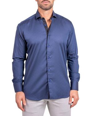 Maceoo Einstein Ascension Contemporary Fit Button-Up Shirt - Blue