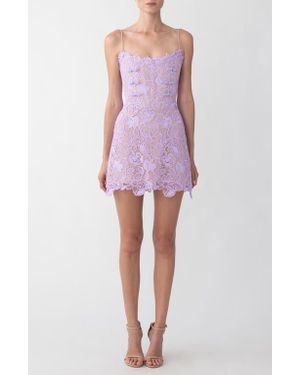 SAU LEE Rory Lace Cocktail Dress - Purple