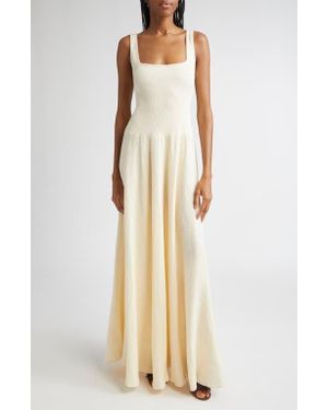 Johanna Ortiz Mariner Mixed Media Maxi Dress - Natural