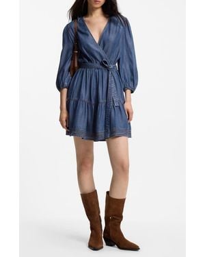BOSS Balloon Sleeve Minidress - Blue