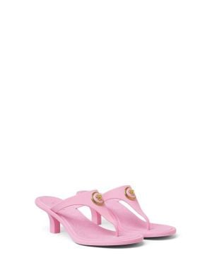 Versace Alia Medusa T-Strap Sandal - Pink