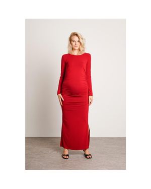 Nom Maternity Curve Dress - Red