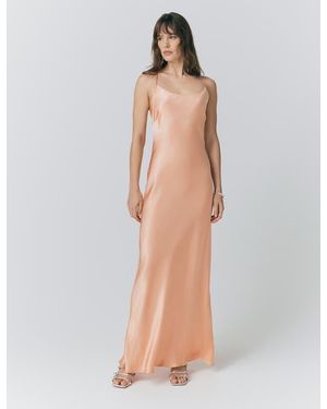 Ghost Kallie Satin Maxi Slip Dress - White