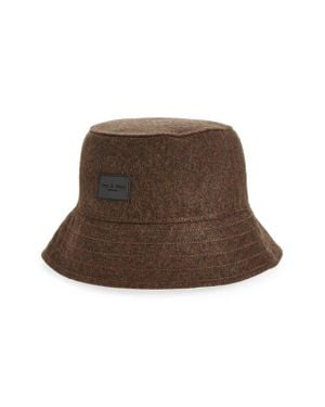 Rag & Bone Addison Recycled Polyester & Wool Bucket Hat - Brown