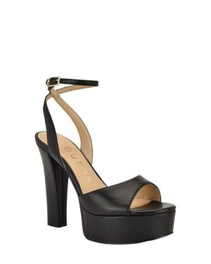 Guess Hitten Ankle Strap Platform Sandal - Black
