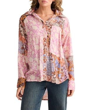 Talisman the Label Freefalling High-Low Shirt - Red