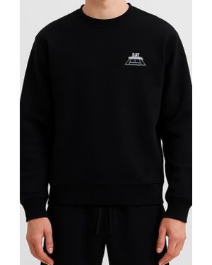 D.RT Tennis Club Cotton Crewneck Sweatshirt - Black