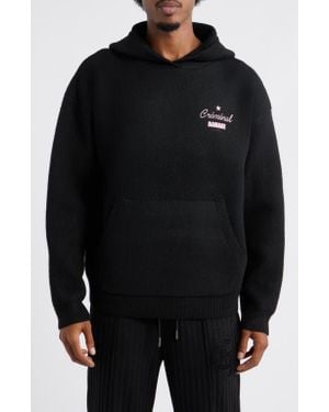 Criminal Damage Striptease Knit Hoodie - Black