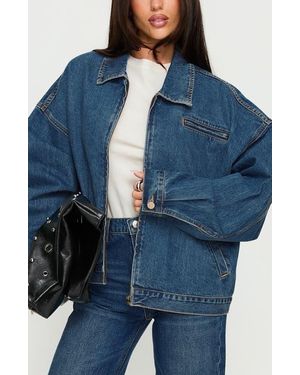 Princess Polly Riina Bomber Jacket - Blue