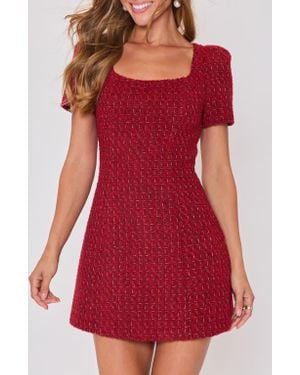 Vici Collection Blair Tweed Minidress - Red