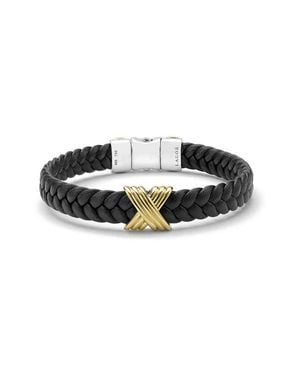 Lagos Anthem Leather X Bracelet - Black