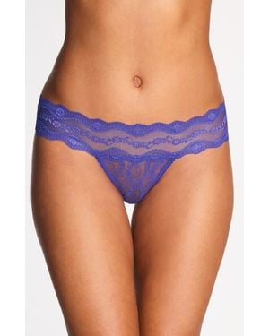 B.tempt'd 'Lace Kiss' Thong - Blue