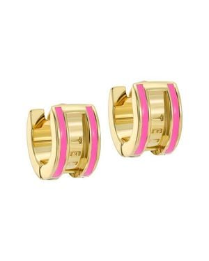 Ted Baker Rolo Classic Color Huggie Hoop Earrings - White