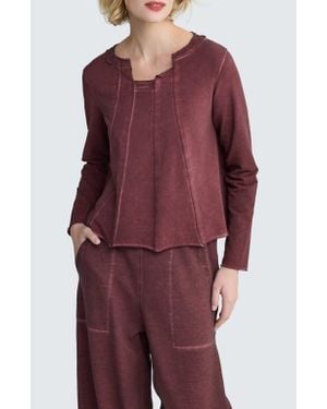 Luukaa Drishti Asymmetrical Blouse - Red