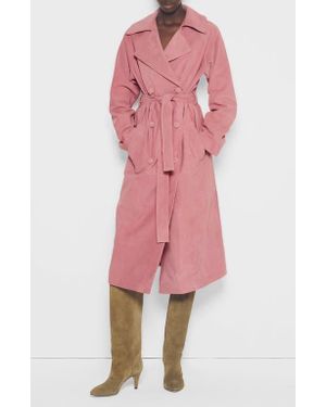 AS by DF Candy Supersuede Trench Coat - Pink