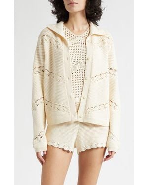 Posse Dylan Crochet Cardigan - Natural