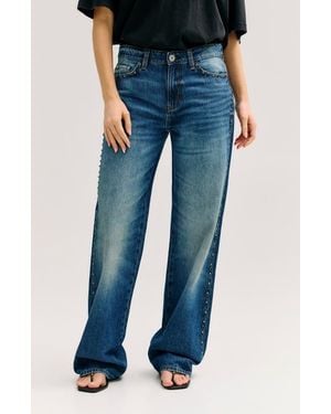 Guess Slouchy Straight Leg Jeans - Blue
