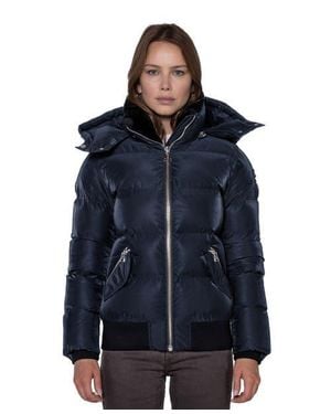 Woodpecker Woody Bomber Quilted Coat - Blue