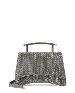 Dune Bedazzle Crystal Top Handle Bag - Gray