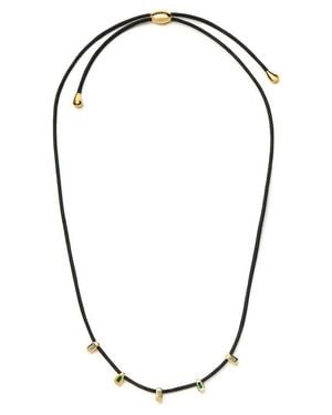 Missoma Molten Stone Baguette Slide Necklace - Metallic