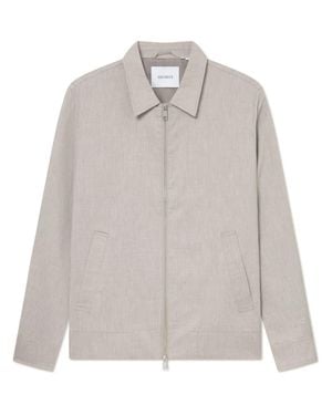 Les Deux Como Slub Coach Bomber Jacket - Gray