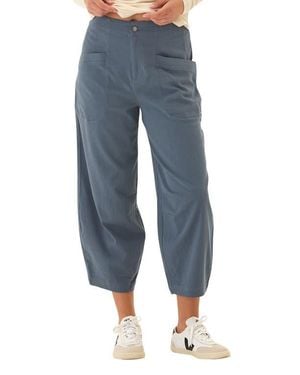 Threads For Thought Lauren Crop Barrel Stretch Twill Pants - Blue