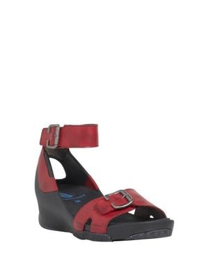 Wolky Eraza Ankle Strap Sandal - Red