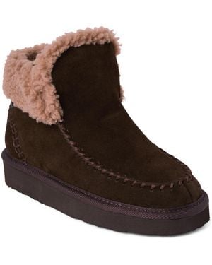 Minnetonka Chandra Faux Shearling Lined Bootie - Brown