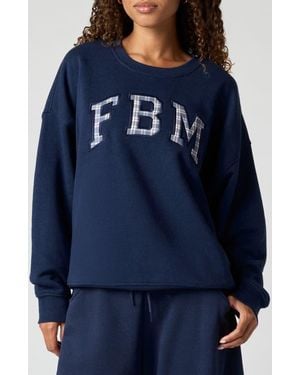 Florence By Mills Graphic Oversized Sweatshirt - Blue