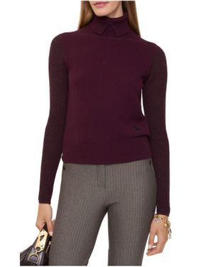Burberry Wool Blend Sweater - Purple