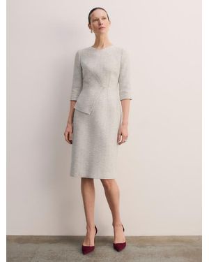 The Fold Eaton Signature Tweed Dress - Natural
