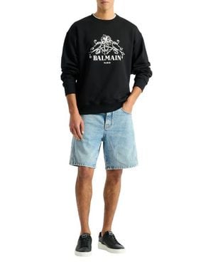 Balmain Printed Vine Sweatshirt - Black
