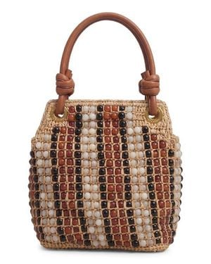 Veronica Beard Small Slouch Beaded Bag - Brown