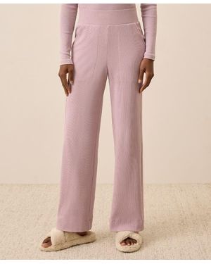 Pact Dream Rib Wide Leg Lounge Pant - Pink
