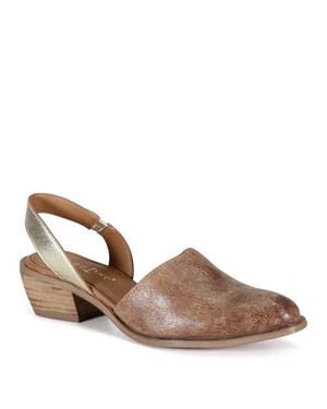 Diba True Pri Ority Leather Sling Back Western Shoe - Brown