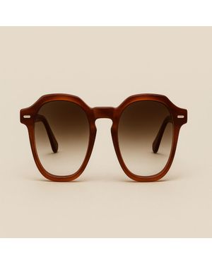 NCMPRBL Oakwood 46Mm Geometric Eyeglasses - Brown